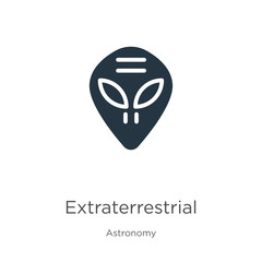 Extraterrestrial icon vector. Trendy flat extraterrestrial icon from astronomy collection isolated on white background. Vector illustration can be used for web and mobile graphic design, logo, eps10