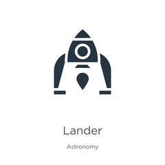 Lander icon vector. Trendy flat lander icon from astronomy collection isolated on white background. Vector illustration can be used for web and mobile graphic design, logo, eps10