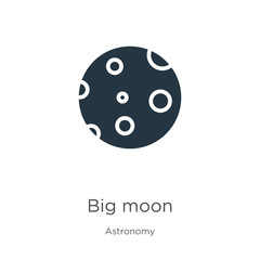 Big moon icon vector. Trendy flat big moon icon from astronomy collection isolated on white background. Vector illustration can be used for web and mobile graphic design, logo, eps10