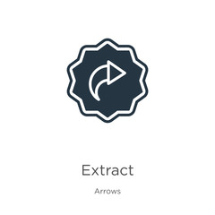 Extract icon vector. Trendy flat extract icon from arrows collection isolated on white background. Vector illustration can be used for web and mobile graphic design, logo, eps10