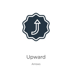 Upward icon vector. Trendy flat upward icon from arrows collection isolated on white background. Vector illustration can be used for web and mobile graphic design, logo, eps10