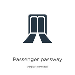 Passenger passway icon vector. Trendy flat passenger passway icon from airport terminal collection isolated on white background. Vector illustration can be used for web and mobile graphic design,