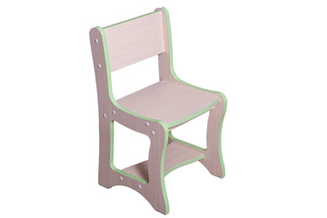 wooden chair isolated on white