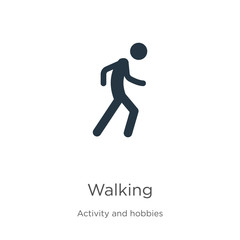 Walking icon vector. Trendy flat walking icon from activities collection isolated on white background. Vector illustration can be used for web and mobile graphic design, logo, eps10