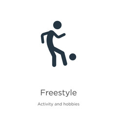 Freestyle icon vector. Trendy flat freestyle icon from activities collection isolated on white background. Vector illustration can be used for web and mobile graphic design, logo, eps10