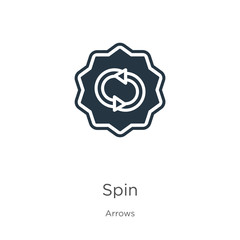 Spin icon vector. Trendy flat spin icon from arrows collection isolated on white background. Vector illustration can be used for web and mobile graphic design, logo, eps10