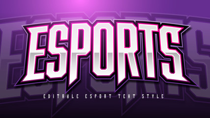 Esport Text Style effect Mockup © Vectory