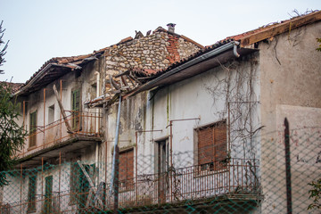 Fototapeta na wymiar Dilapidated Houses