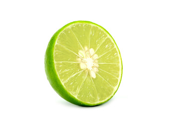 Sour Lime on a white background, health concept