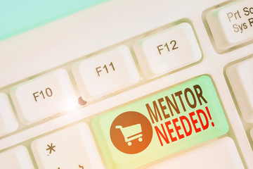 Writing note showing Mentor Needed. Business concept for Employee training under senior assigned...
