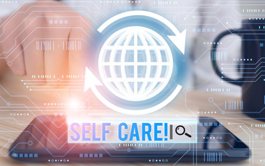 Handwriting text writing Self Care. Conceptual photo the practice of taking action to improve one s...
