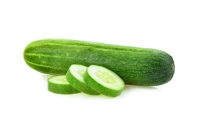 cucumber piece on white background