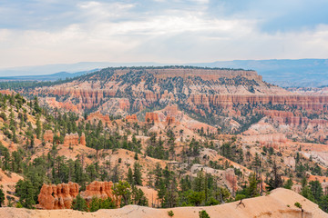Beautiful morning view of the Sunrise Point of Bryce Canyon National Park