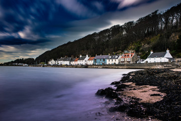 limekilns town on the scottish coast of the forth in fife.