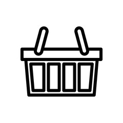 Shopping basket icon vector simple design
