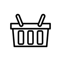 Shopping basket icon vector simple design