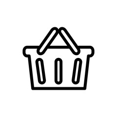 Shopping basket icon vector simple design