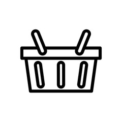 Shopping basket icon vector simple design