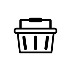 Shopping basket icon vector simple design