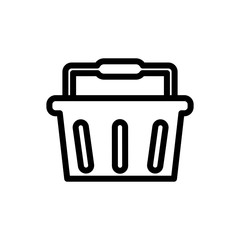 Shopping basket icon vector simple design