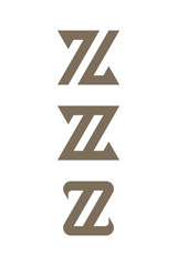 Abstract letter Z logos