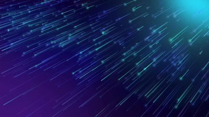 digital data stream lines animation concept for big data, internet of things IOT AI, cloud computing network technology. rain neon lines motion background with visually stunning effect. Seamless loop