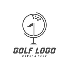 Golf logo design vector template, Vector label of golf, Logo of golf championship, illustration, Creative icon, design concept