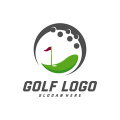 Golf logo design vector template, Vector label of golf, Logo of golf championship, illustration, Creative icon, design concept
