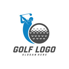 Golf logo design vector template, Vector label of golf, Logo of golf championship, illustration, Creative icon, design concept