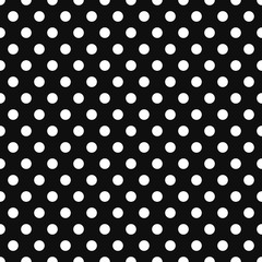 black and white polka dot pattern background  - obrazy, fototapety, plakaty