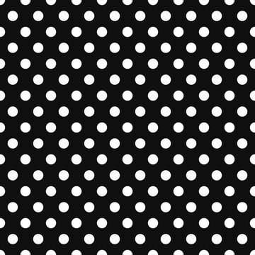 Black And White Polka Dot Pattern Background 