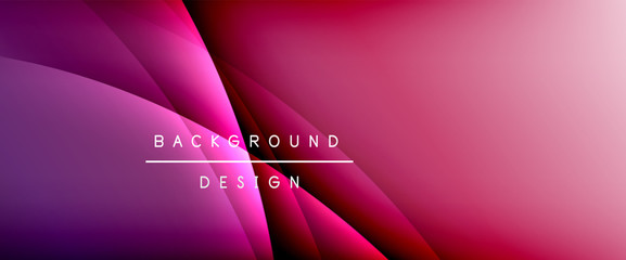 Wave liquid style lines with shadows and light on gradient background. Trendy simple fluid color gradient abstract background with dynamic straight shadow line effect