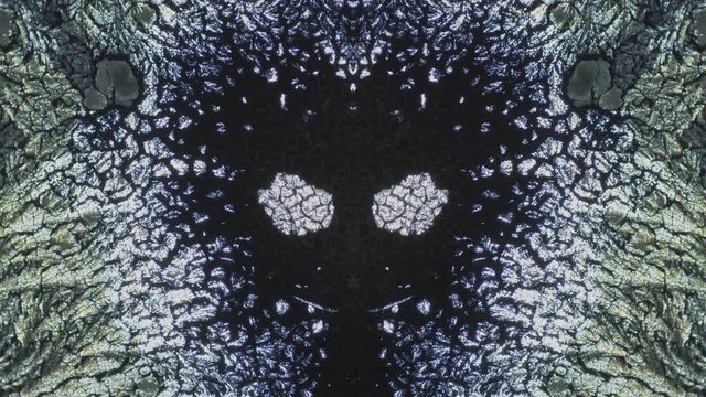 Crystallization. Video Art Vj Crystal Growth Under Microscope