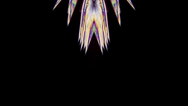 Video Art Vj Crystal Growth Under Microscope Timelapse
