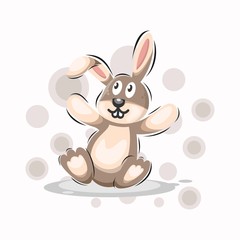 Fototapeta na wymiar Cute rabbit cartoon design vector