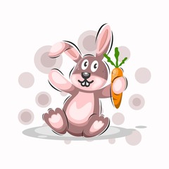 Obraz na płótnie Canvas Cute rabbit cartoon design vector