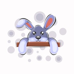 Cute rabbit cartoon design vector