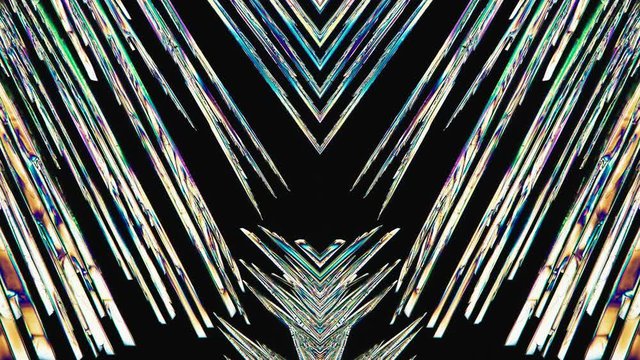 Video Art Vj Crystal Growth Under Microscope Timelapse