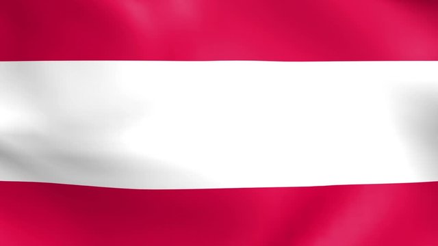 The national flag of Austria. Austrian Flag is waving in the wind in this perfectly seamless (no fade) animation video loop
