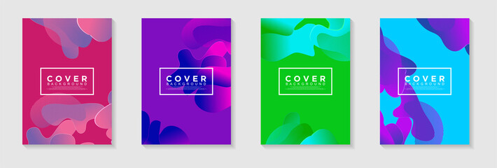 Vector Illustration of Vertical A4 Cover banners with Abstract Background. can used for cover, banner, business card, presentation, print, brochure, poster, flyer, web, landing page