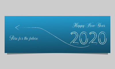 happy new year, 2020, liane art banners, 2020 line art