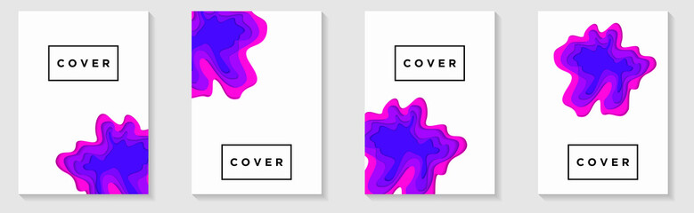 Vector Illustration of Vertical A4 Cover banners with Abstract Background. can used for cover, banner, business card, presentation, print, brochure, poster, flyer, web, landing page