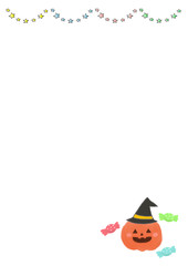 Fototapeta premium Halloween フレーム かぼちゃ