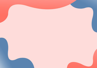 Trendy color abstract background. Composition of shapes in pastel tones. Space for text. colour trend