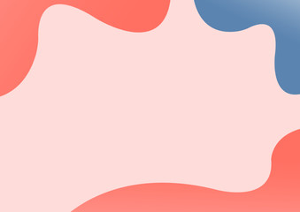 Trendy color abstract background. Composition of shapes in pastel tones. Space for text. colour trend