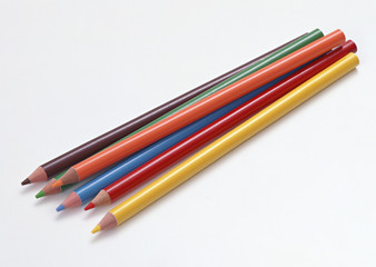 color pencils isolated on white background
