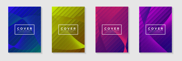 Vector Illustration of Vertical A4 Cover banners with Abstract Background. can used for cover, banner, business card, presentation, print, brochure, poster, flyer, web, landing page