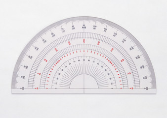 protractor isolated on white background