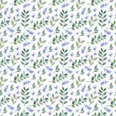 Elegant watercolor seamless pattern with flowers. Watercolour decoration pattern. Perfect for wallpaper, fabric design, wrapping paper, digital paper.