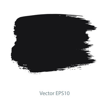brush strokes watercolor background. Vector black paint © puttipong1v